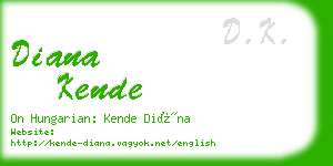 diana kende business card